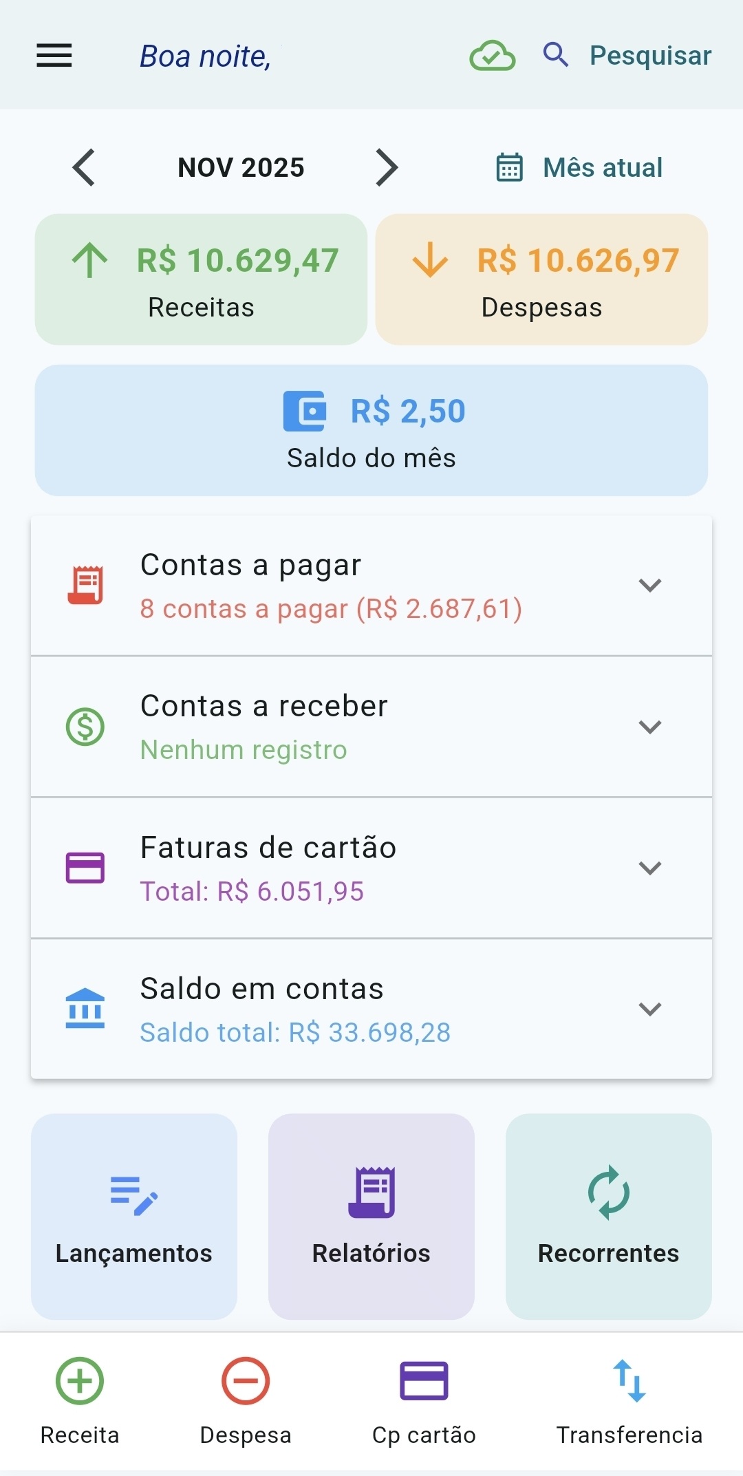 App Finanx no smartphone
